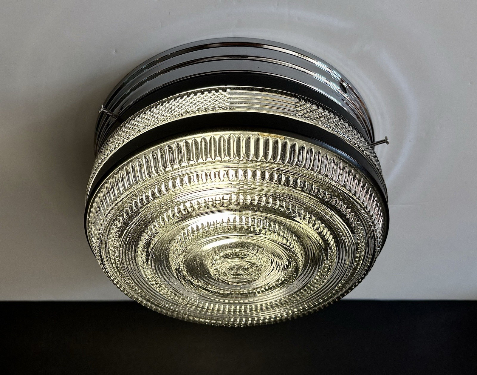 Antique 1930s 40s Art Deco Machine Age Theater Black Directional Ceiling Lights
