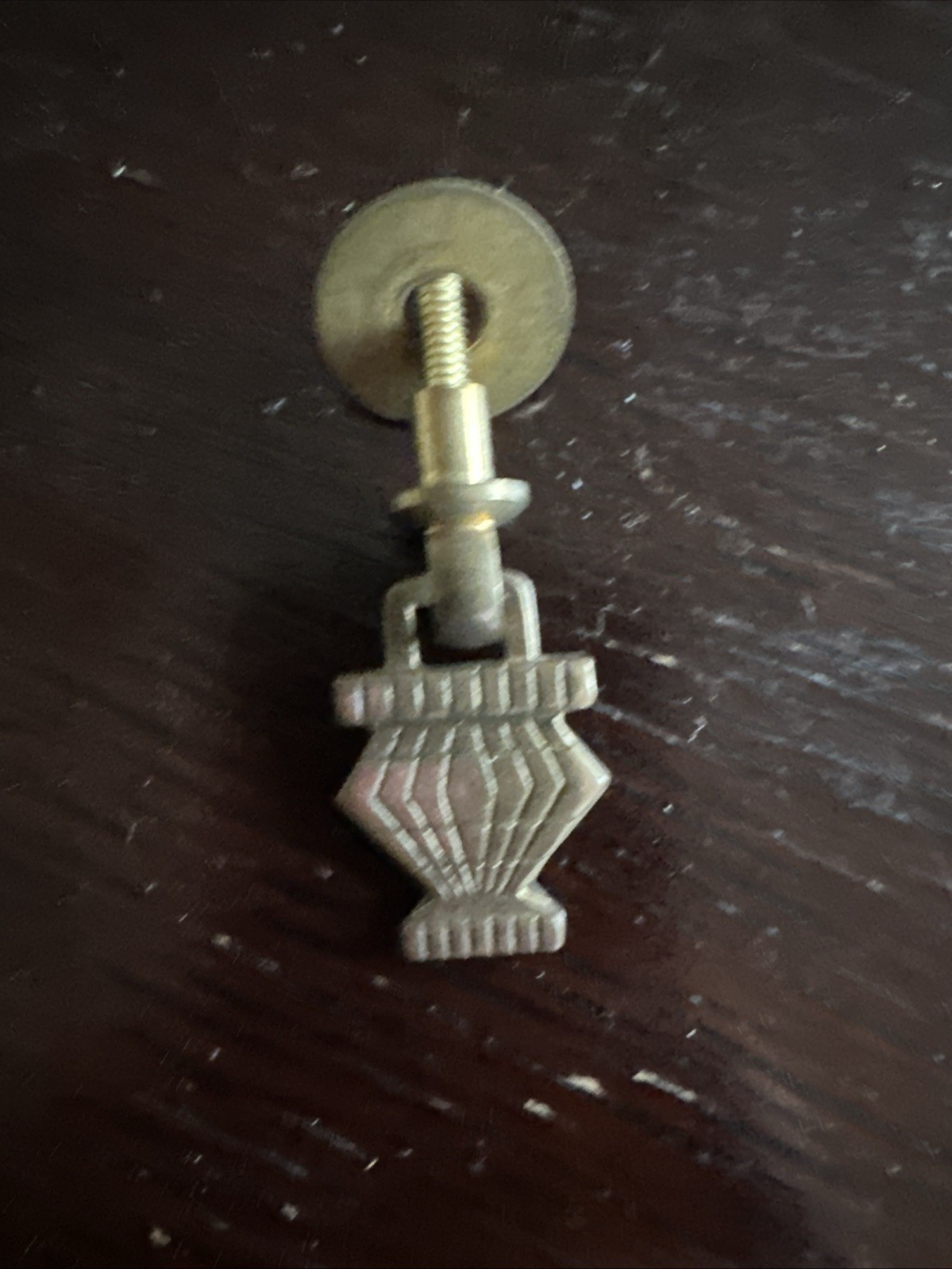 Vintage Asian pendant Brass Door pull 1.25”