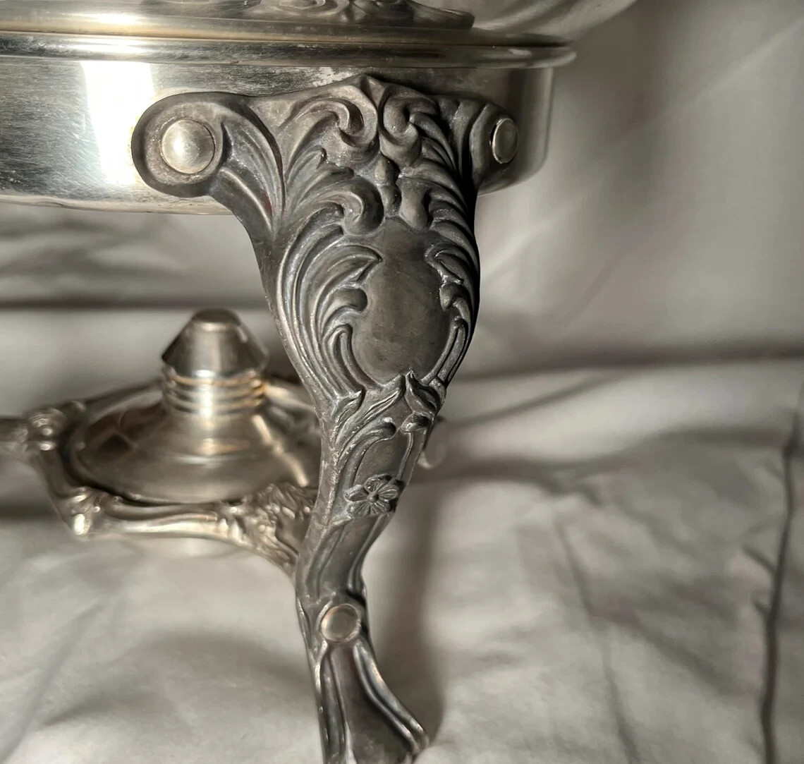 Vintage Sheridan Silver Plate Chafing Dish – 1940’s or 1950’s perhaps.