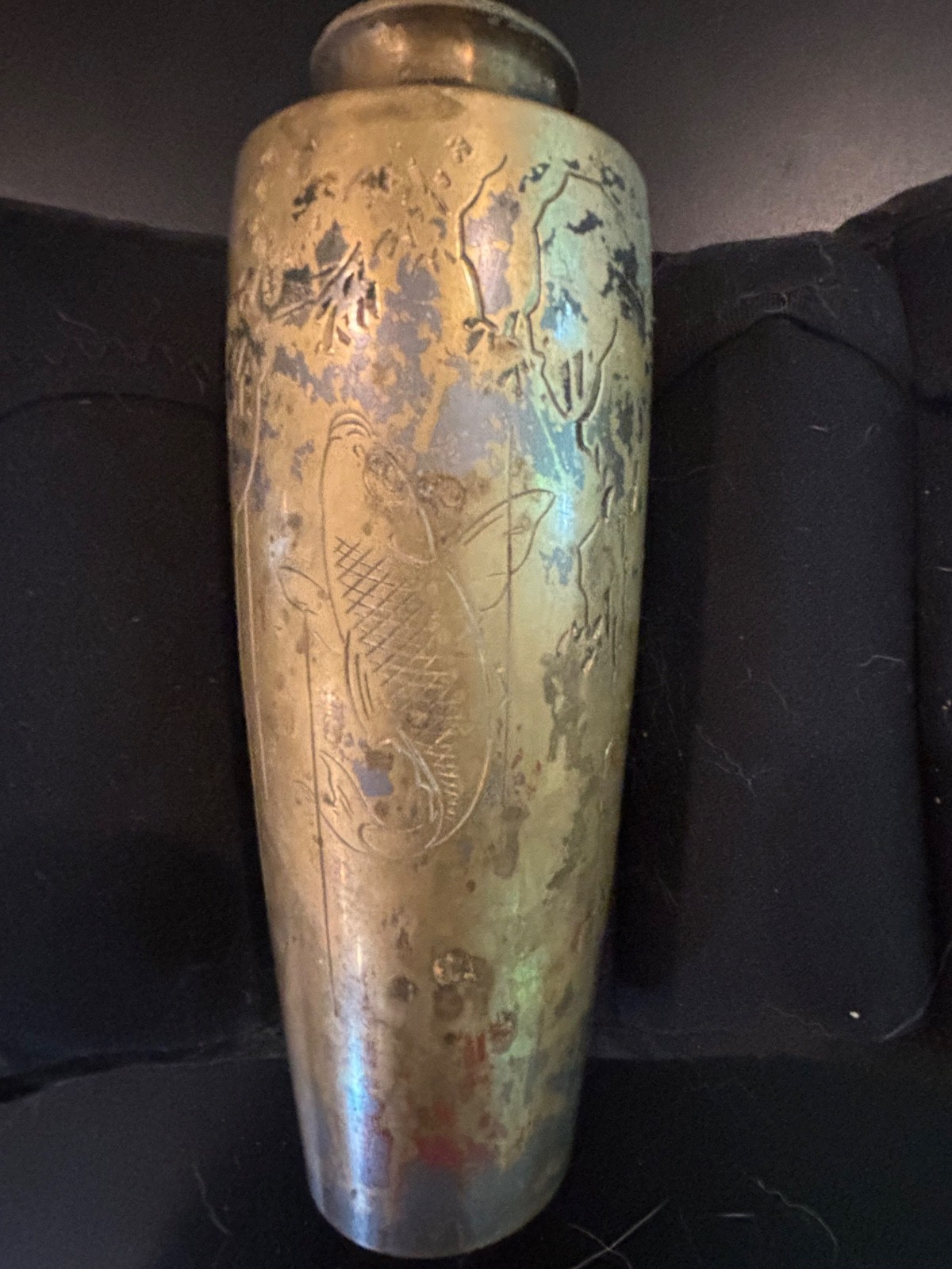 Antique Japanese Meiji Period Bronze Vase Flowers High Quality Japan Edo Old