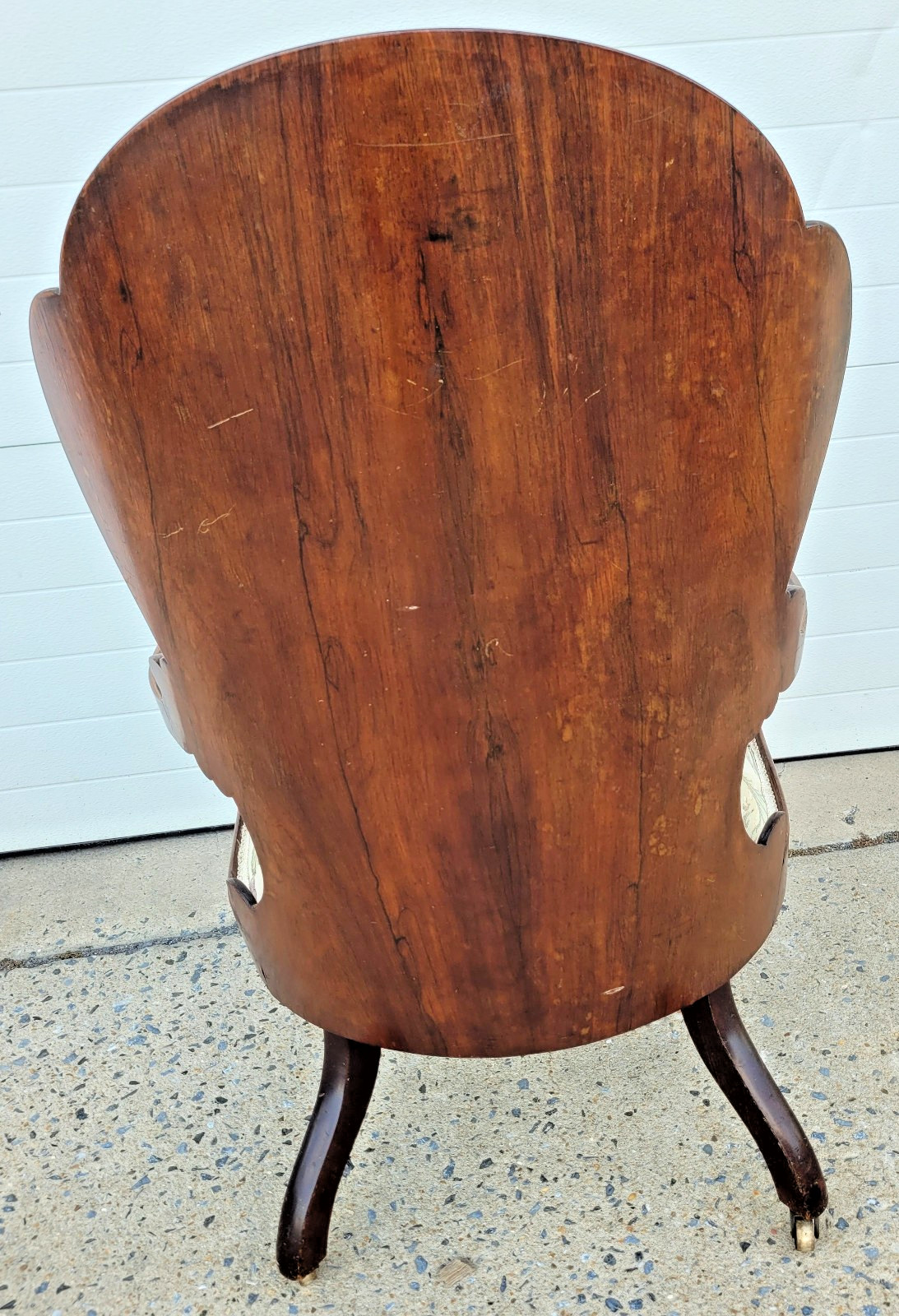 BELTER ROSEWOOD SCROLL PATTERN OPEN ARMCHAIR