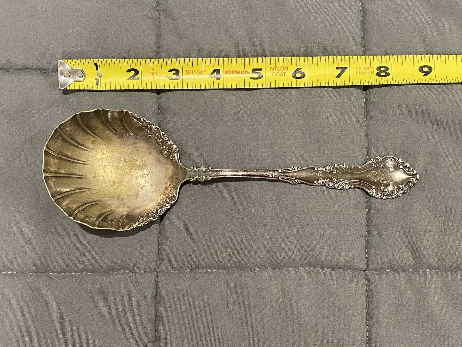 Rogers Bros Silverplate Shell Pattern Serving Spoon 8 1/2 in