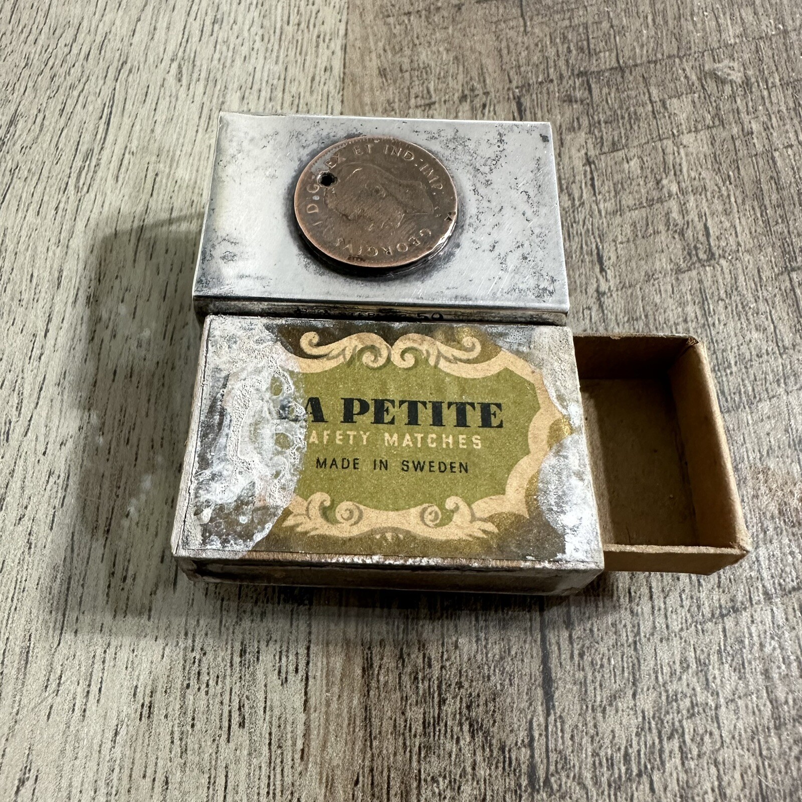 J. E. Caldwell & Co Britain Coin Georgivs VI Sterling Matchbox Holder