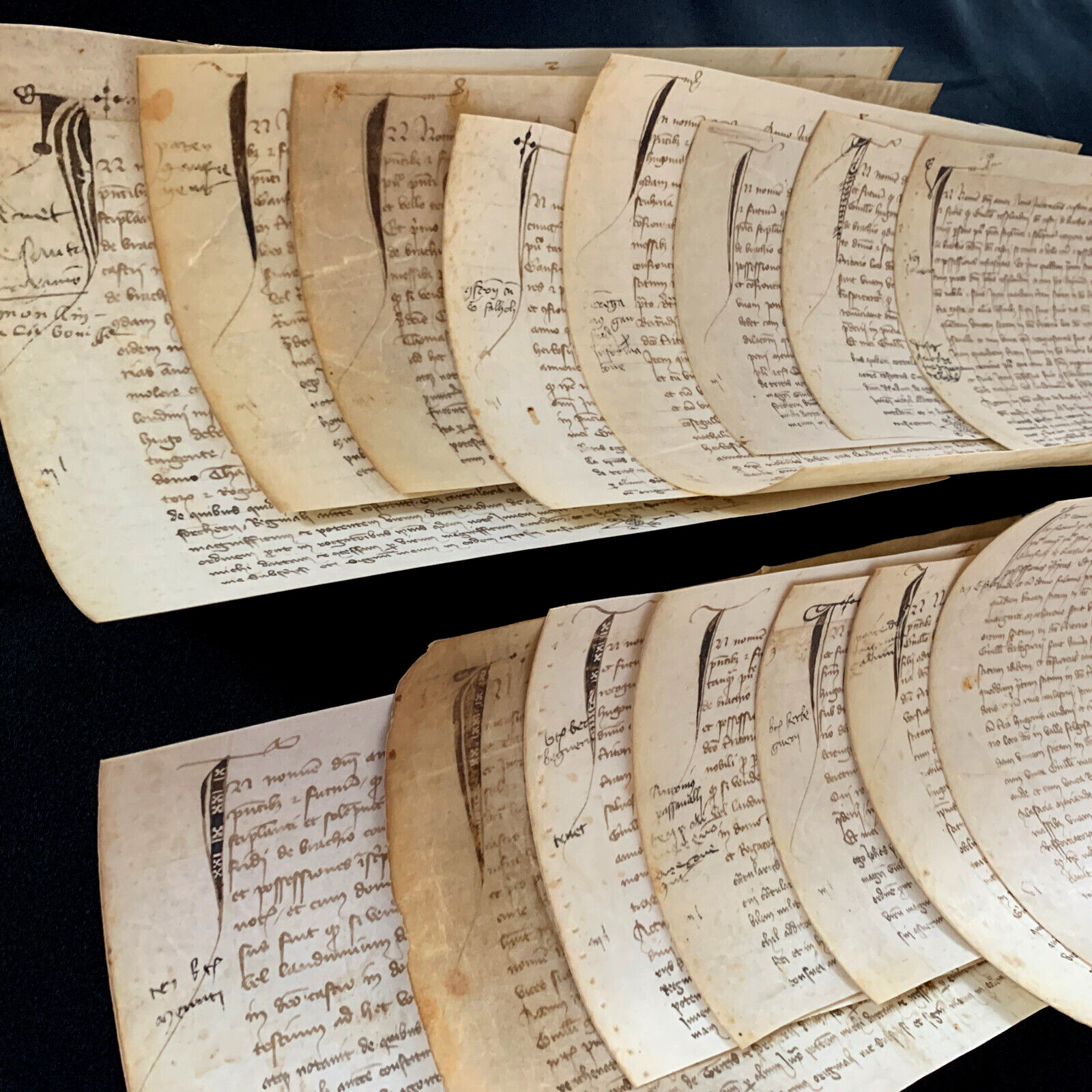 MEDIEVAL VELLUM MANUSCRIPT 1341