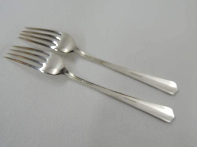 (2) Vintage SOLID Sterling Silver Dinner Forks Fine Arts Processional 98 grams