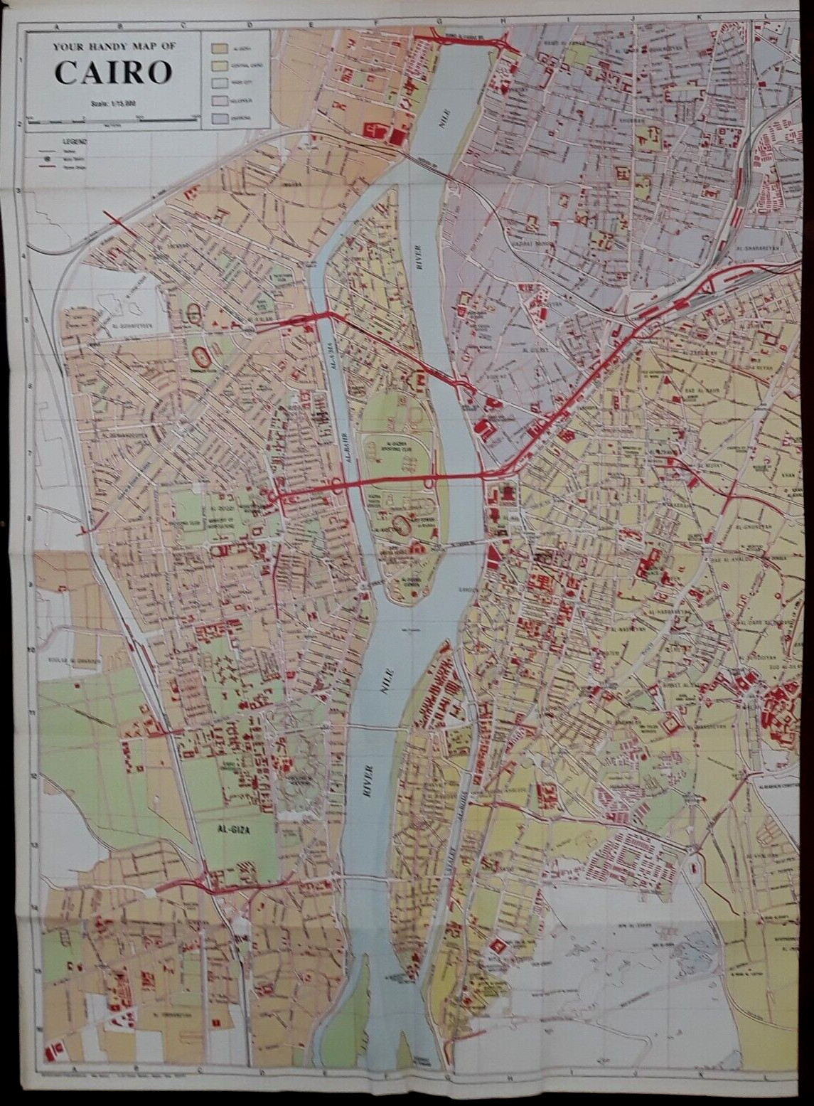 Map Of Cairo City Egypt Giza Monuments Maps Atlas آثار القاهره خريطة القاهرة