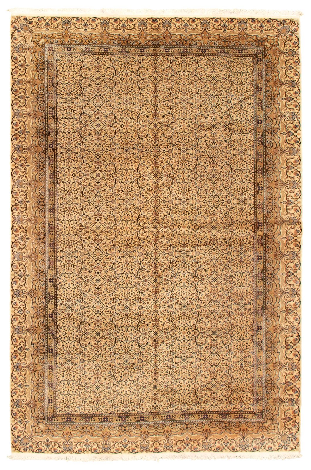 Vintage Traditional Hand-Knotted Area Rug 6’6″ x 9’8″ Oriental Wool Carpet