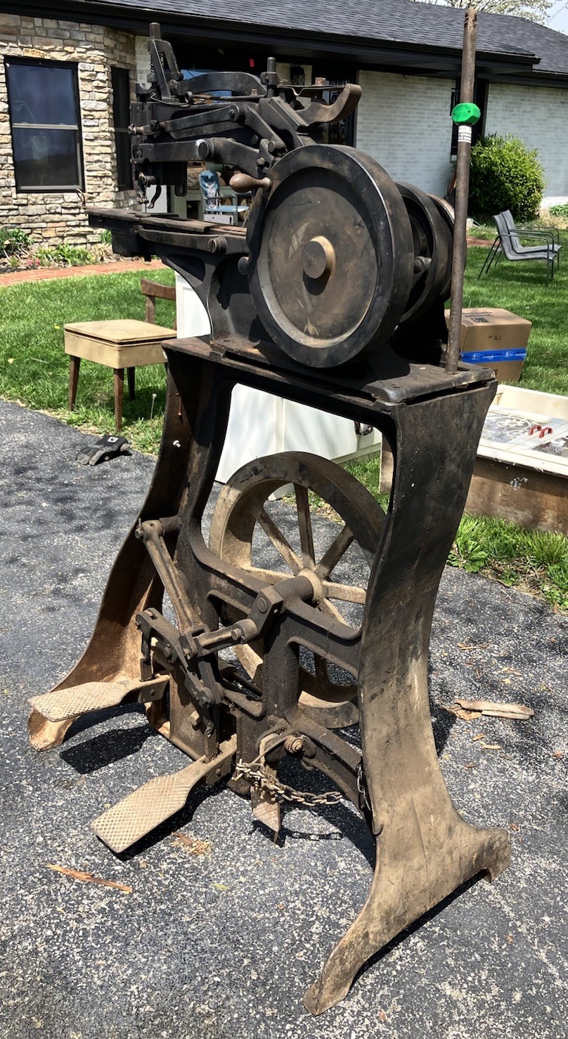 Antique Leather Sewing Machine Landis No. 1 Solid Cast Iron Steam Punk Saddles