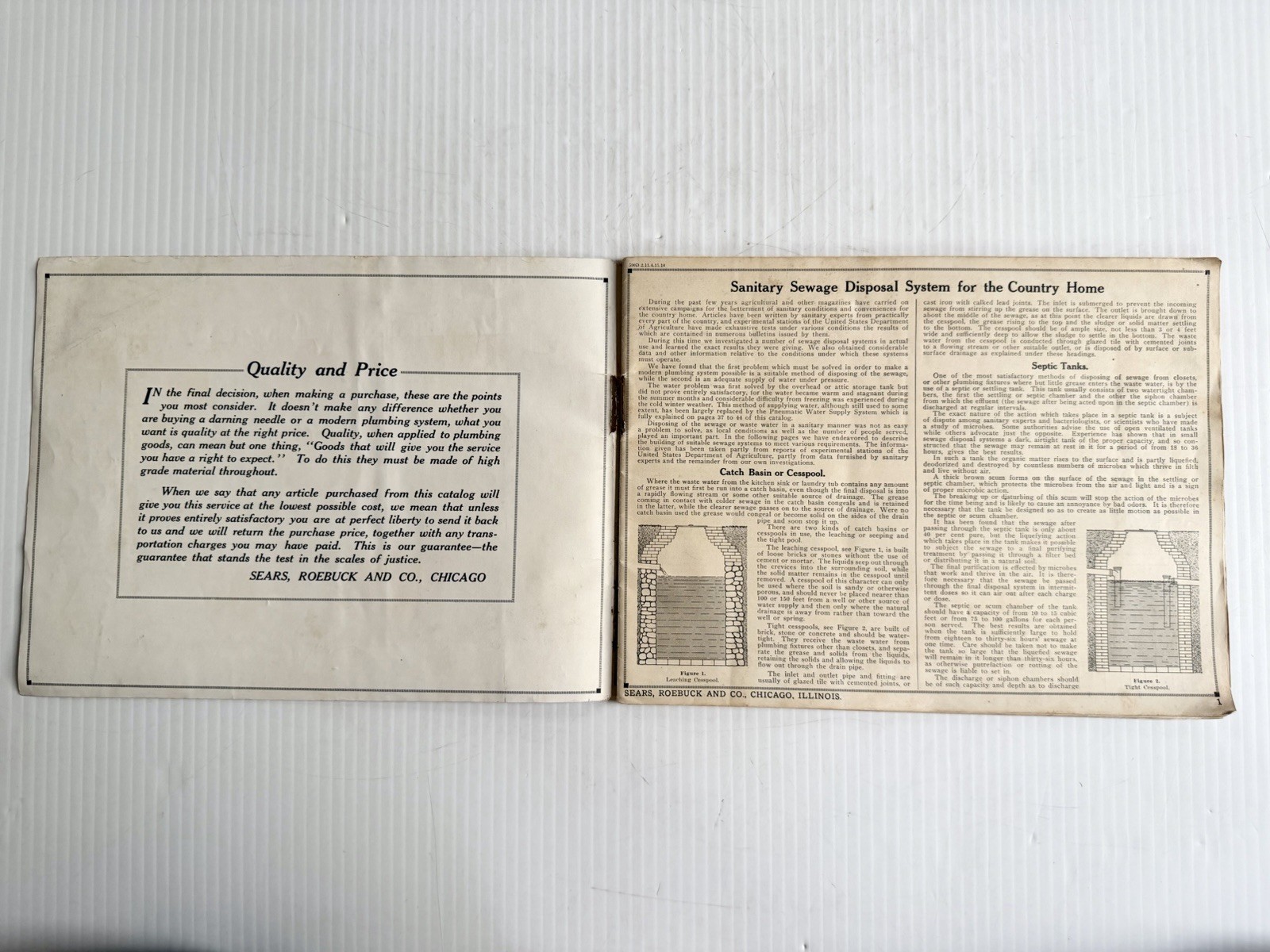 Antique Sears, Roebuck & Co. Chicago Modern Plumbing Catalog