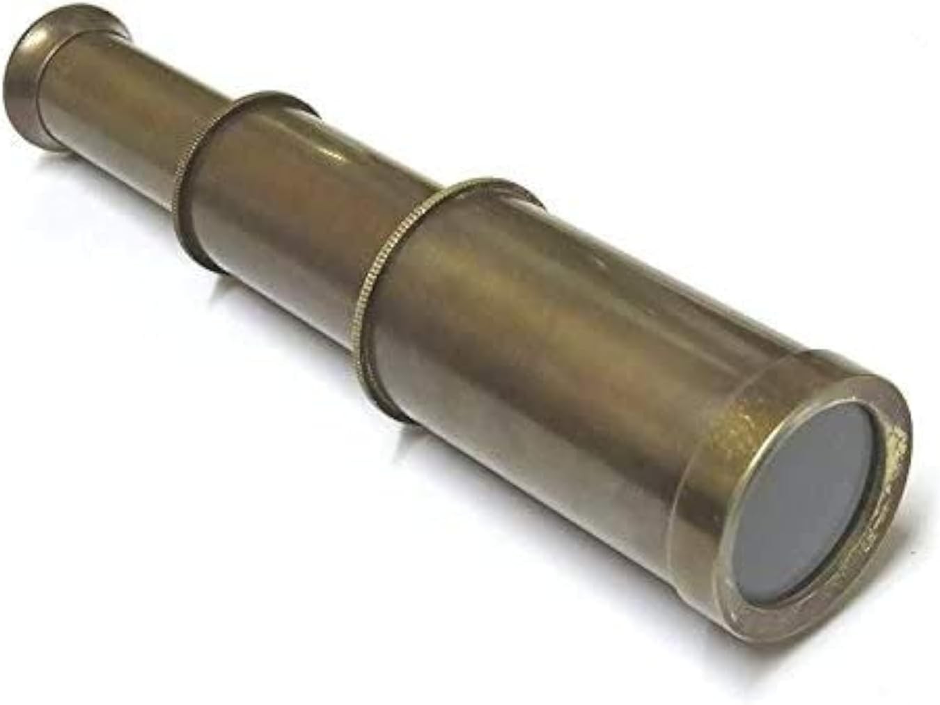 NauticalMart 6 Inch Antique Finish Brass Telescope | Vintage Replica with Leathe