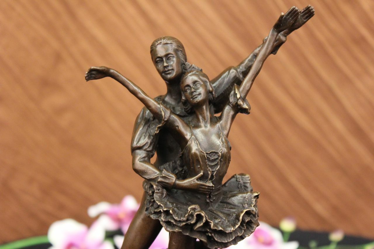 Dancing Lovers 12″ High Accent 100% Solid Bronze Sculpture Home Decoration decor