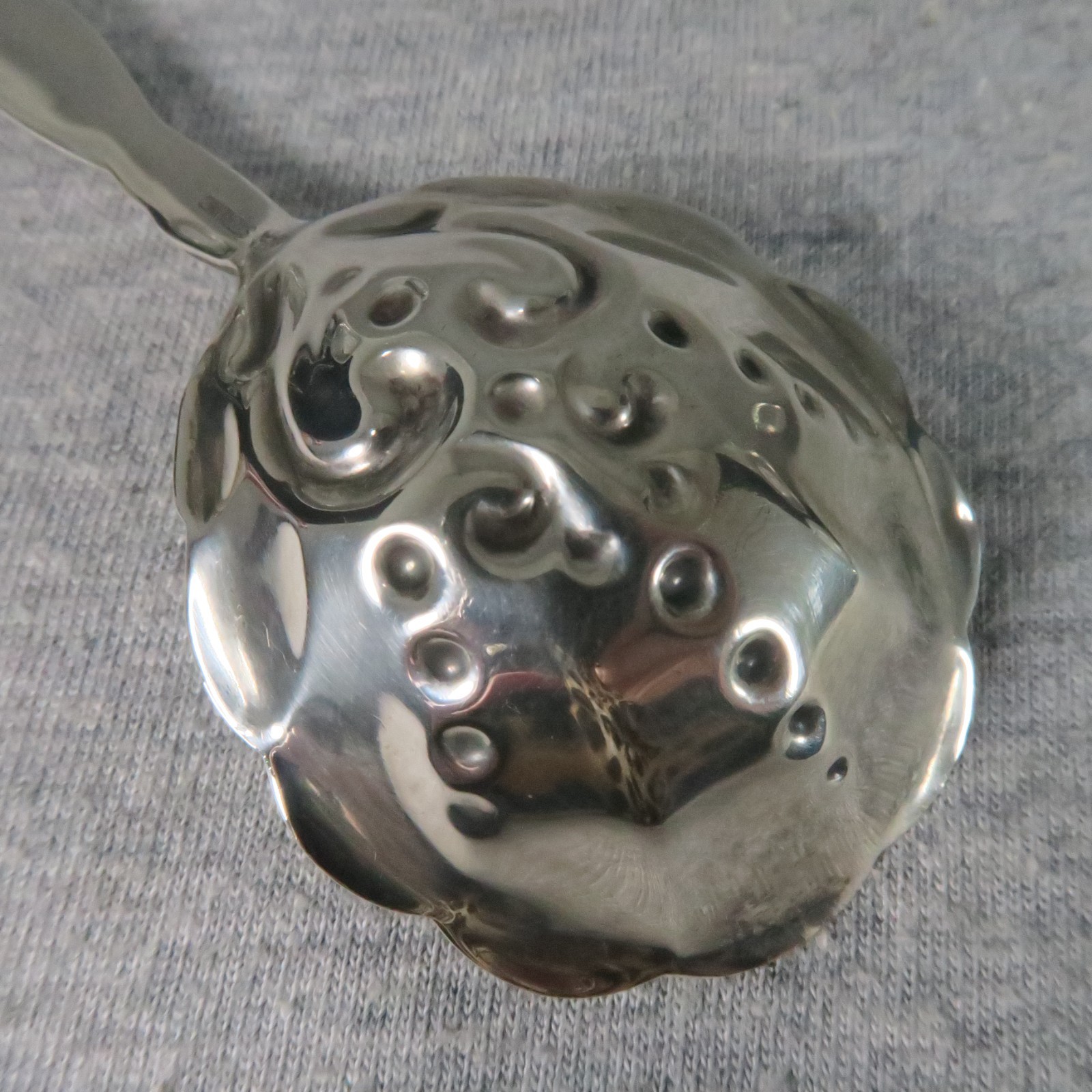 Whiting Sterling Silver Berry Serving Spoon Lily of the Valley 1885 No Monograms