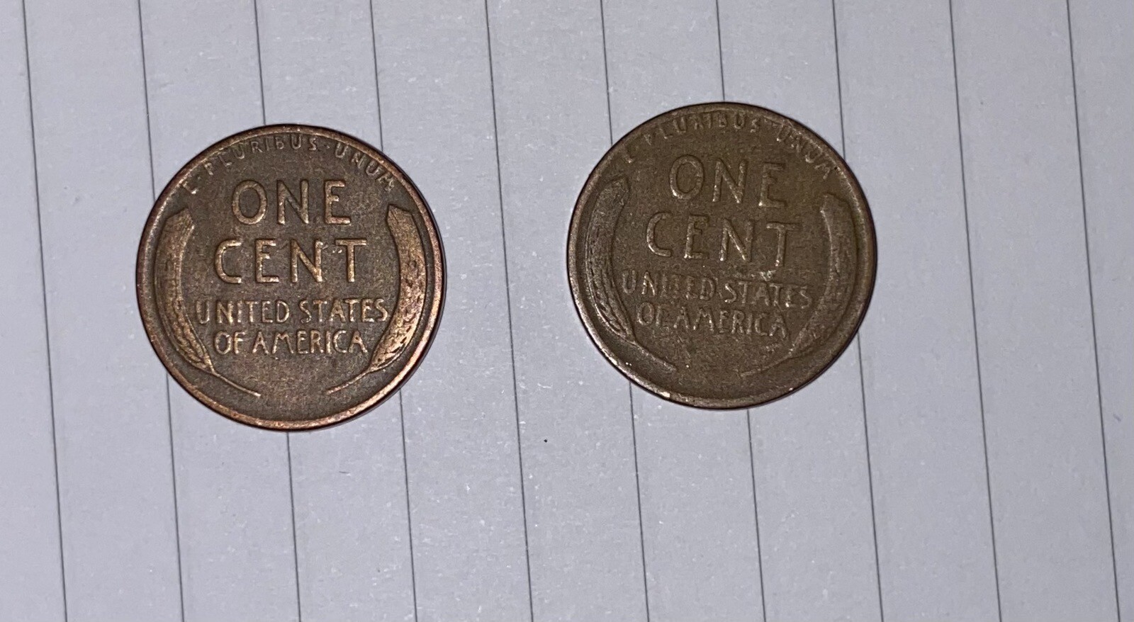 1934 P US wheat Penny Set.
