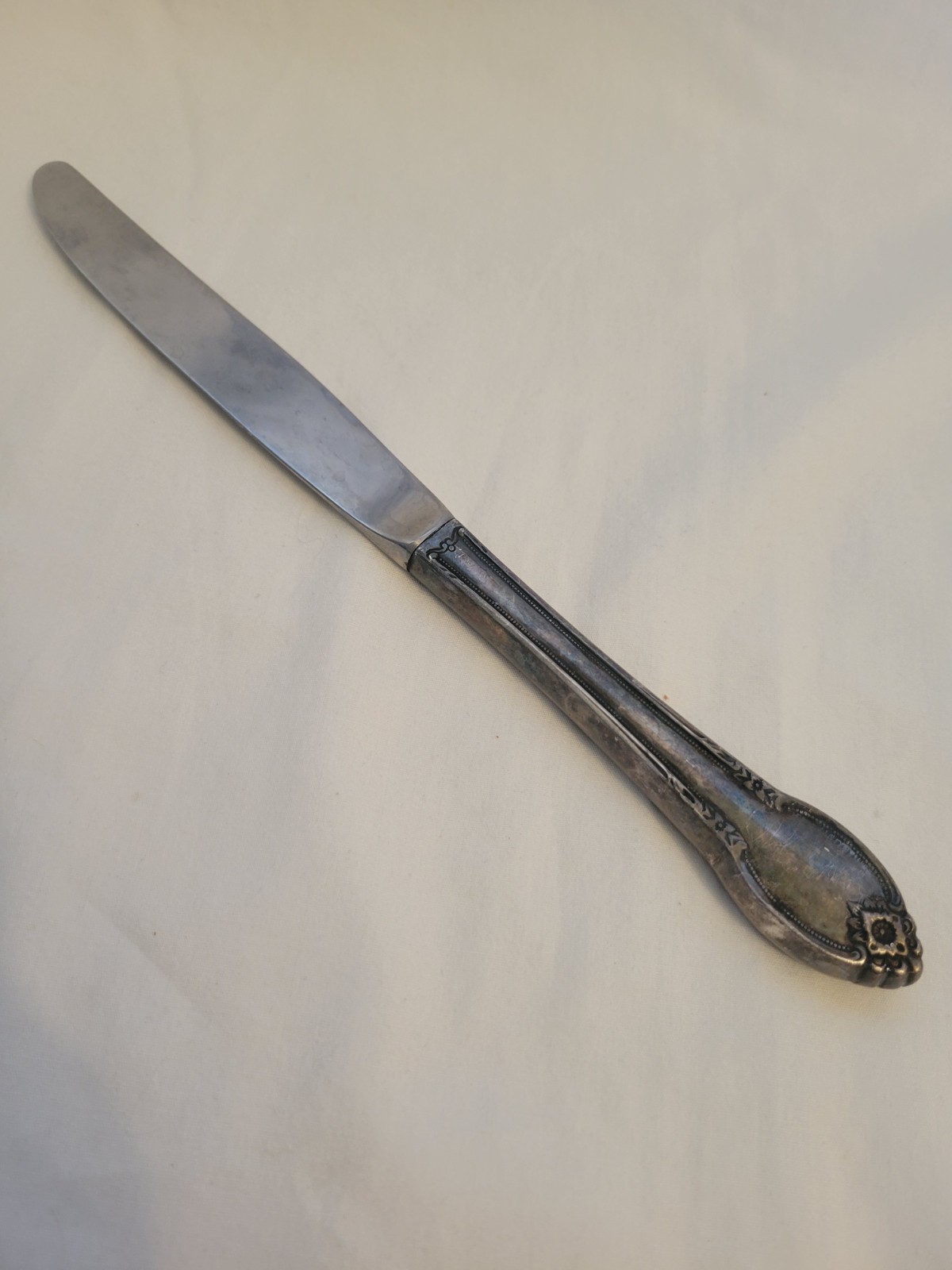 Antique Hollow Handle Silver Plate Knife – 9.5 Inches