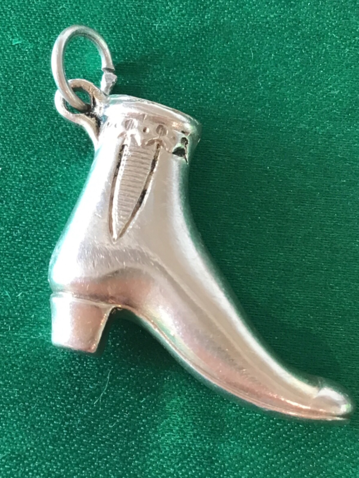 rare 19th cent boot fob match striker silver