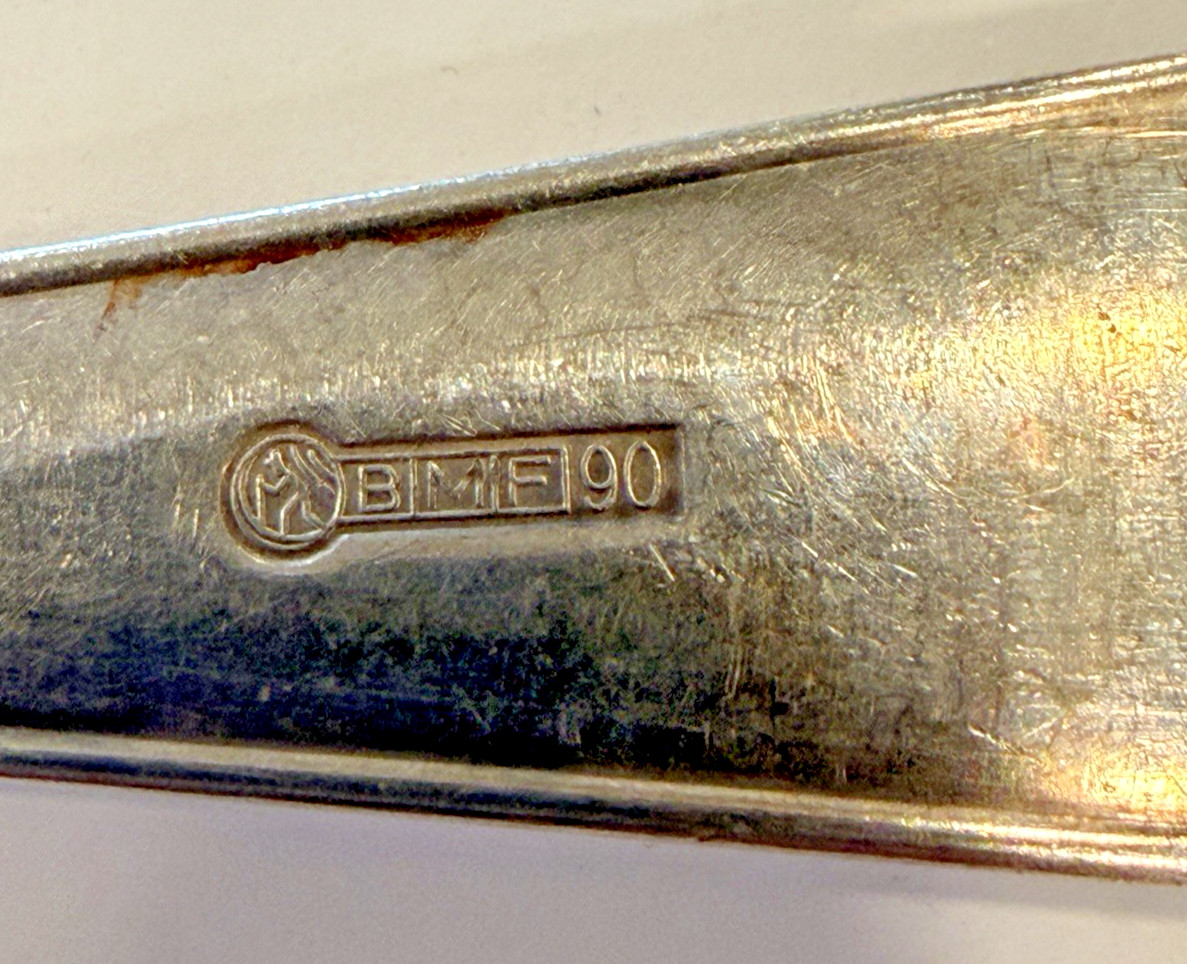 Vintage BMF 90 Serving Spoon Replacement Tablespoon Germany Silver plate 8″ BMF1