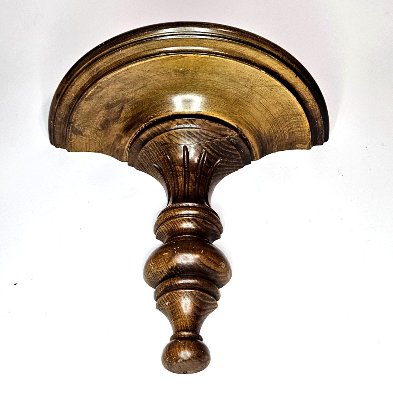 Vintage Hand Carved Wood Corbel Wall Sconce Display Shelf Salvage