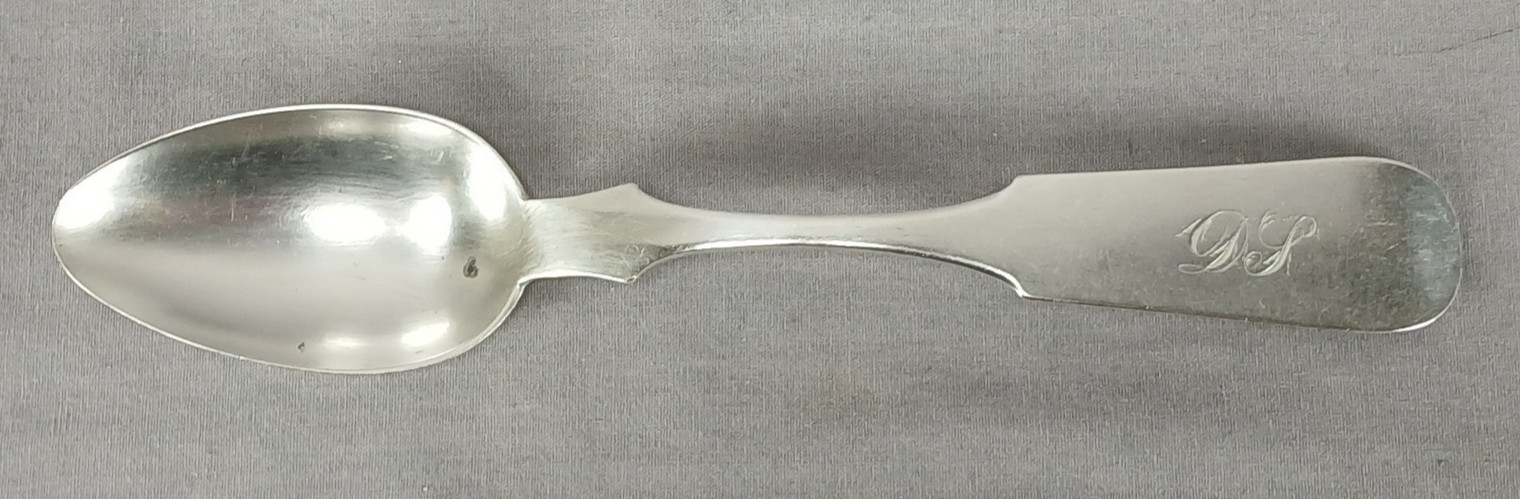 Antique Jacob Walter Baltimore Coin Silver 8 5/8 Inch Spoon C.1812-1861 B