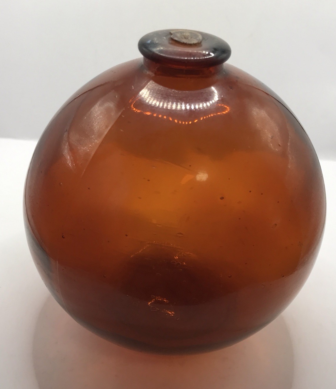 Vintage Brown North West Glass Company # 3 Seattle Glass Float 4 1/2 “