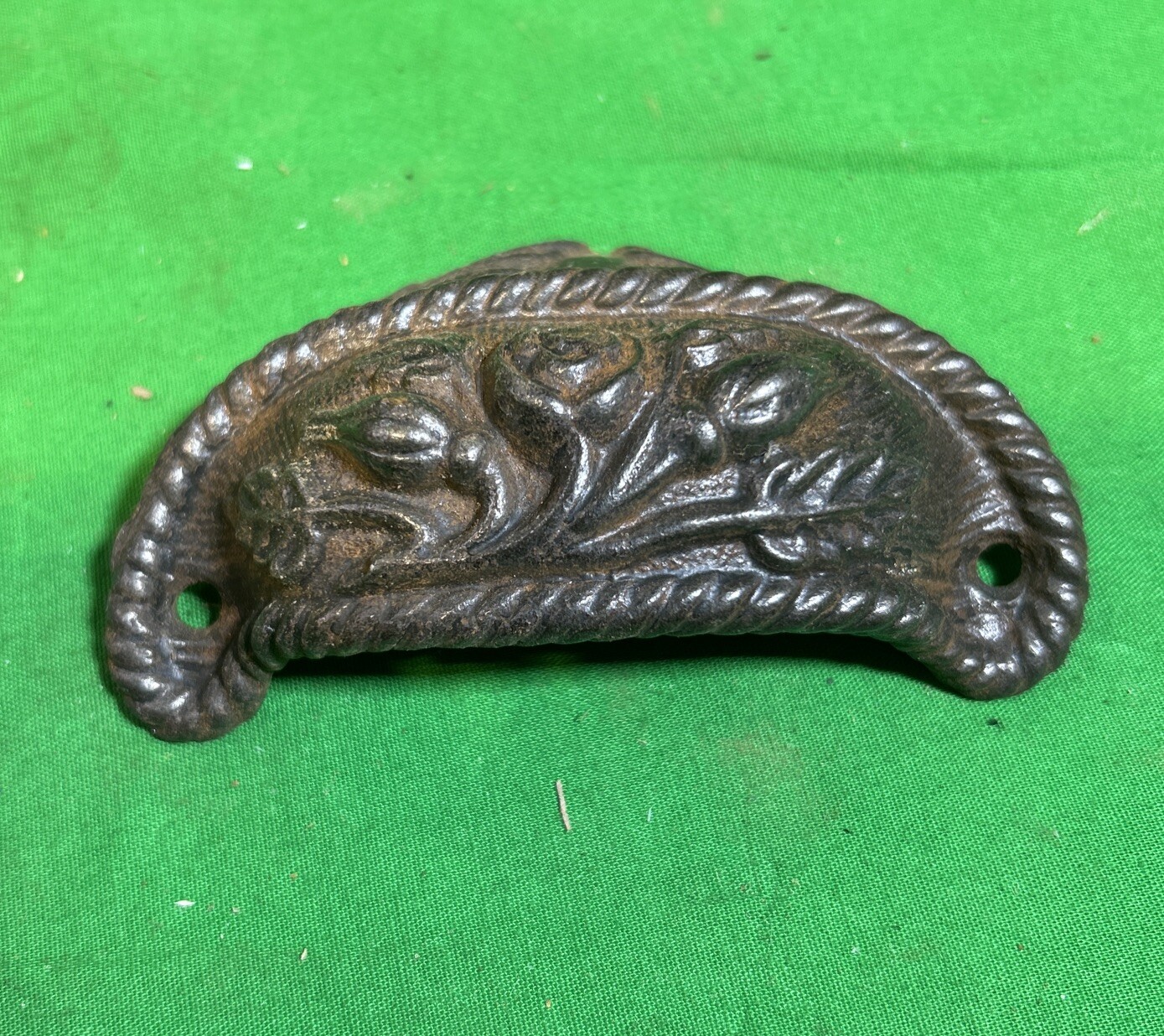 Antique Victorian Eastlake Single Drawer /Bin Pull 4” x 2” Very Ornate