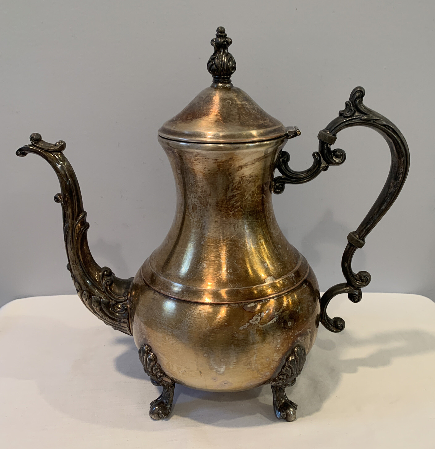 Antique Coffee Pot Silverplate 1883 FB Roger’s Silver Co 2377 Lady Margaret EXC