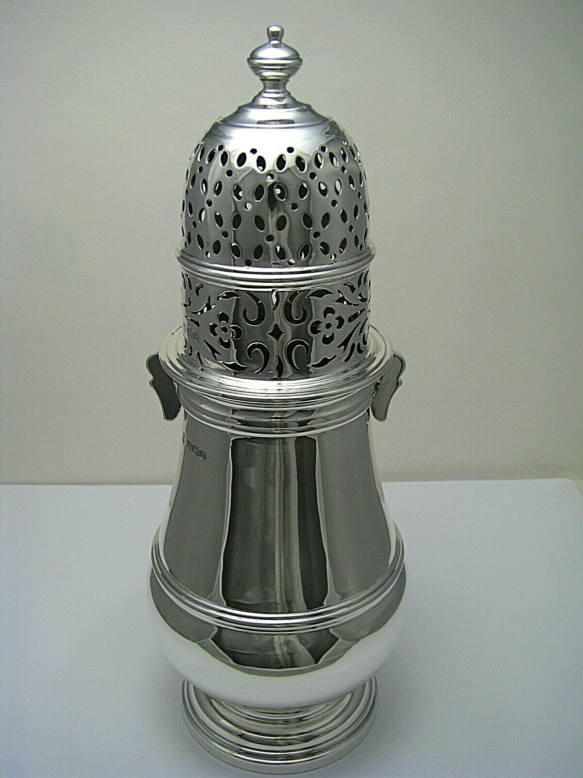 STERLING SILVER SUGAR CASTER MUFFINEER by Thomas Bradbury & Sons England ca1925