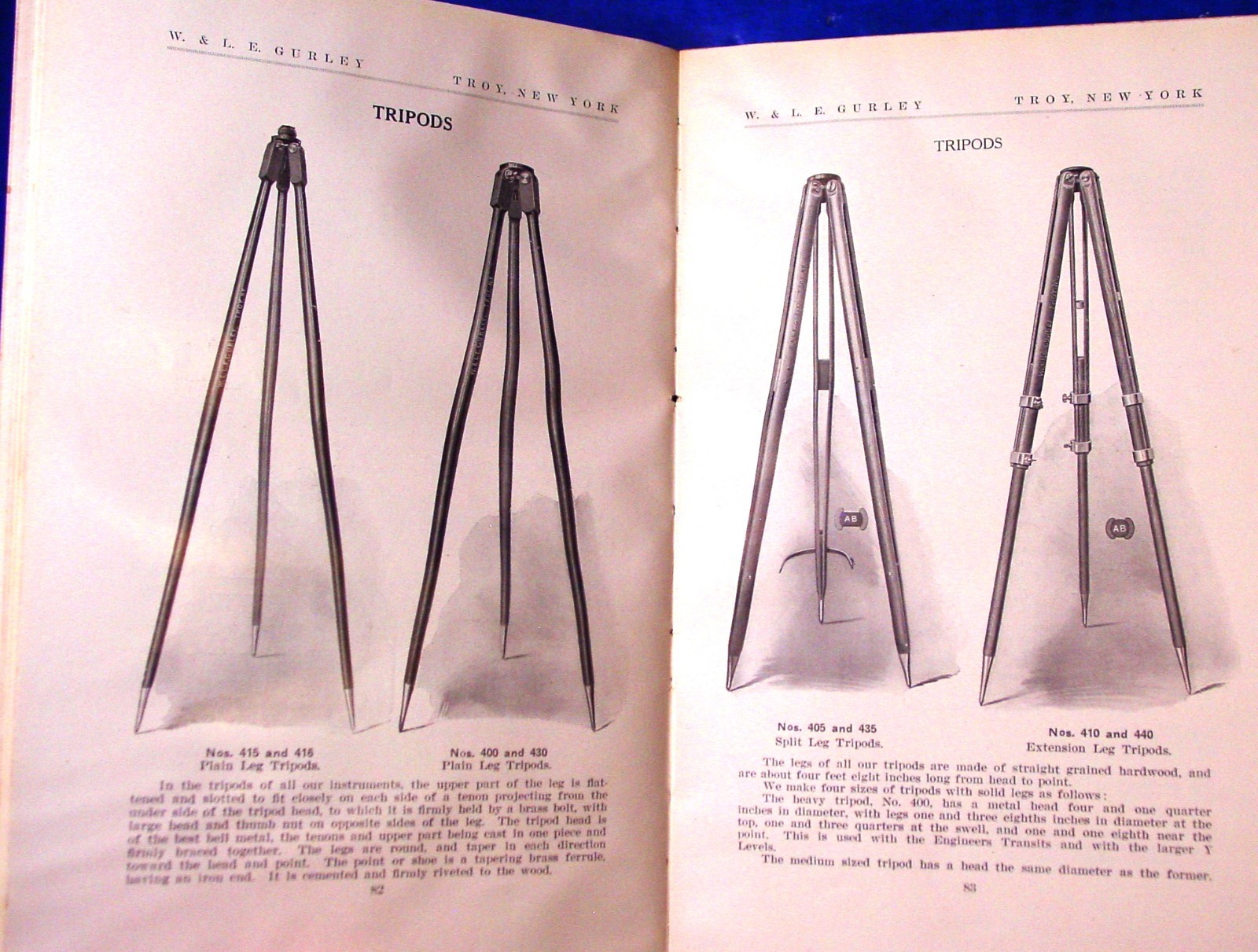 1915 Gurley Engineering Surveying & Drafting Insts. Catalog
