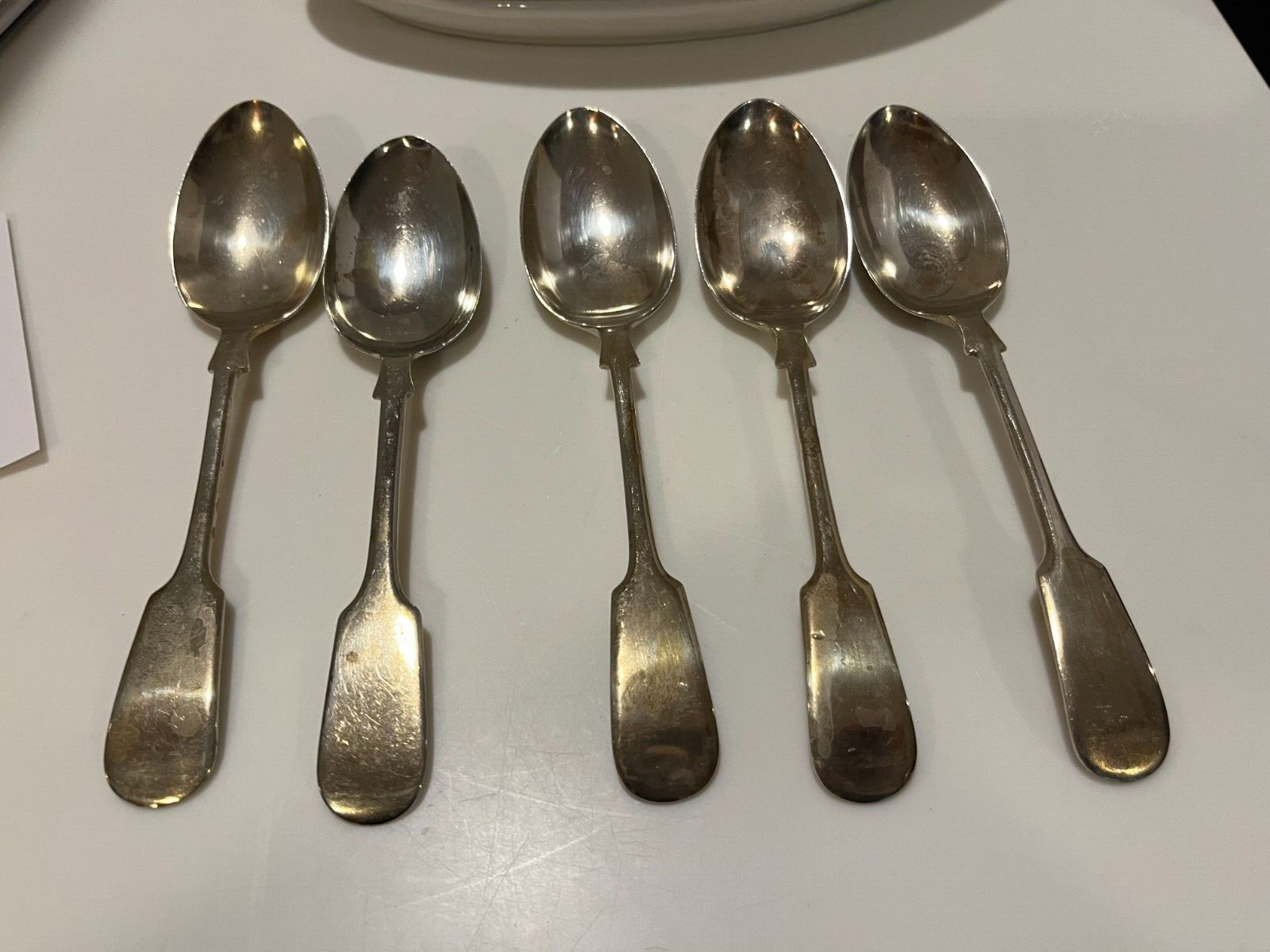 Antique James Deakin & Sons Silver Plate Sidney Silver SOUP SPOONS 7″L X 5