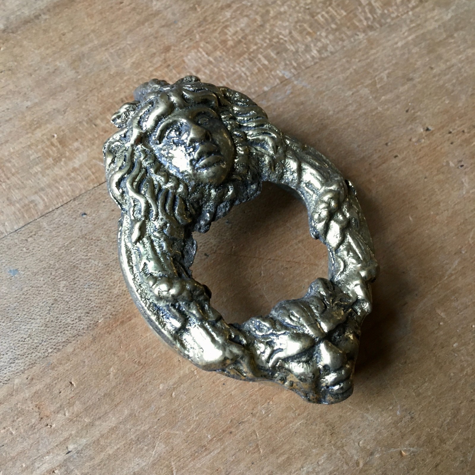 Vintage Brass Door Knocker Devil & Face Bedroom Guestroom