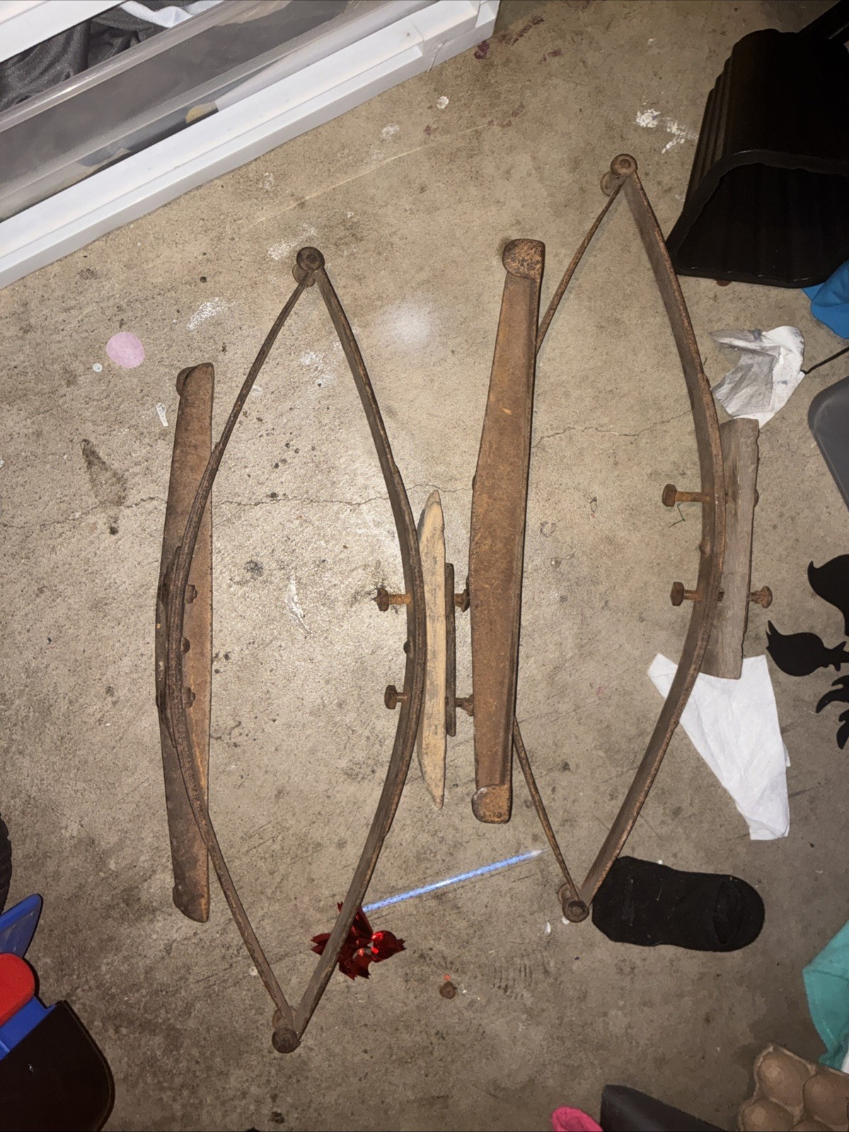 Antique Primitive Buckboard Wagon Springs