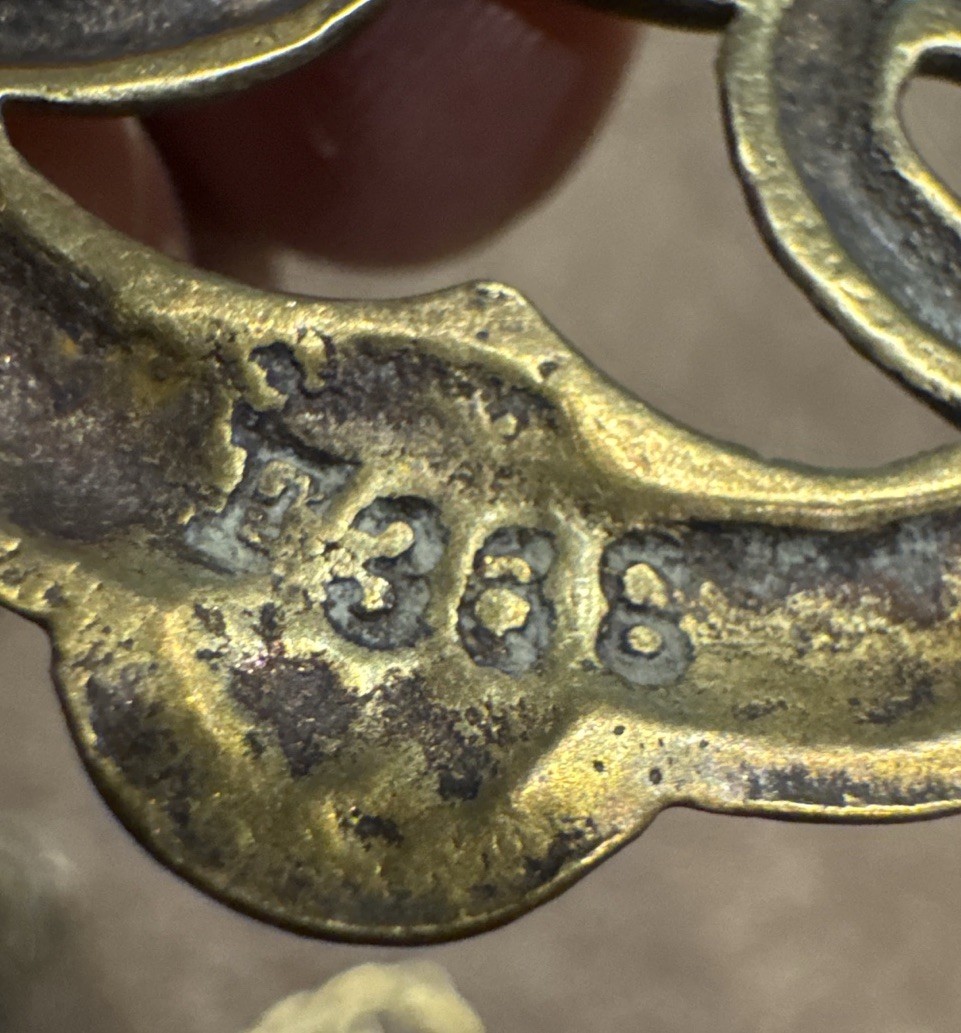 Antique Keeler Brass Drawer Pull & Backplate F308/F309 Victorian 1 Pair