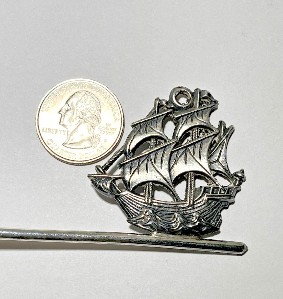 Sterling Silver Candle Snuffer Baldwin & Miller Ship And Bell Design 52.5 Gr.