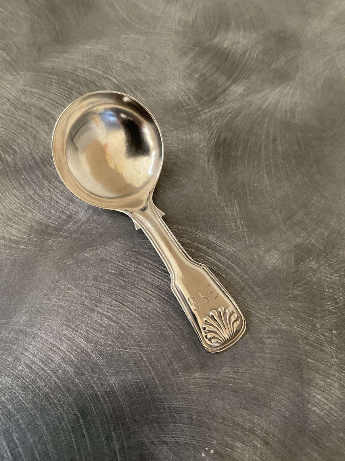 SUPERB SOLID SILVER WILLIAM 1V HALLMARKED CADDY SPOON GEORGE UNITE B’HAM 1839