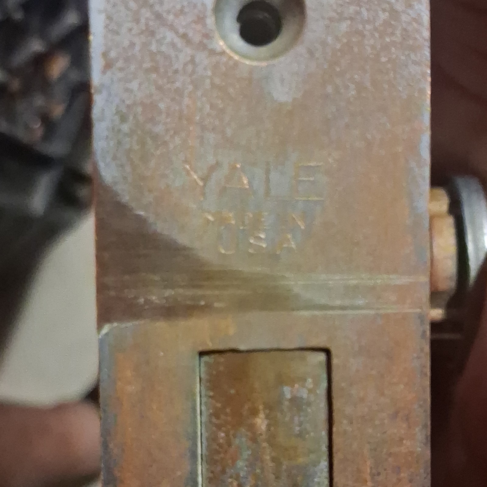 COMPLETE Authentic Vintage Yale Mortise Lockset – Solid Brass – Harlequin Patina