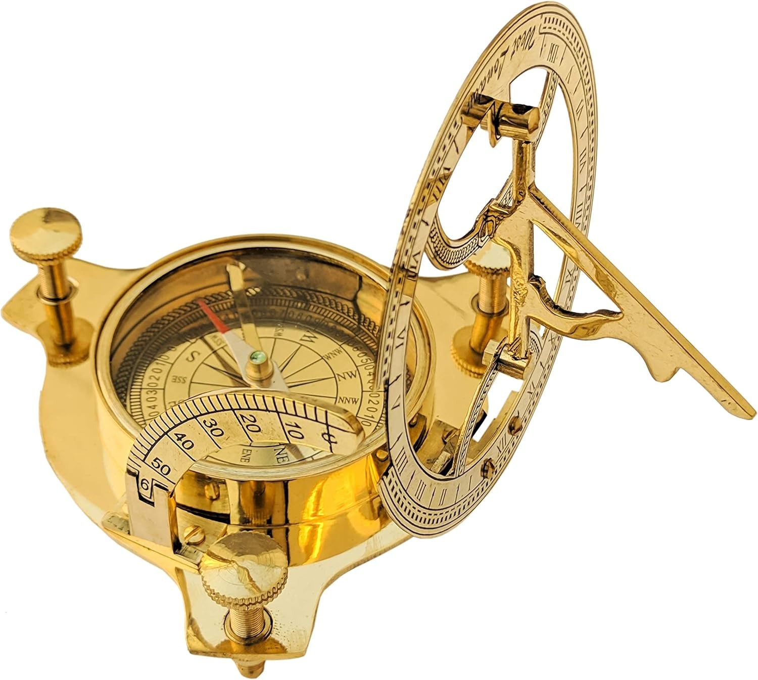 Authentic Brass Sundial Compass