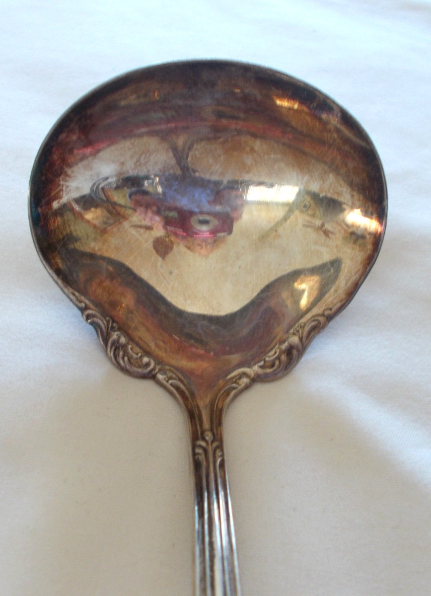 COMMUNITY SILVER TRIPLE PLUS AVALON LARGE LADLE C. 1901