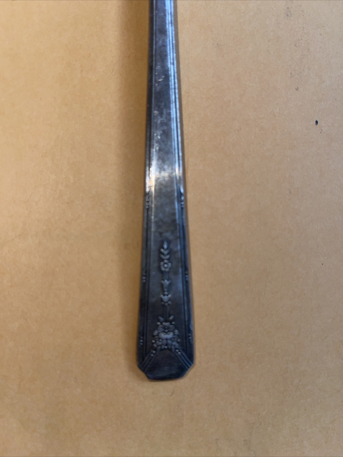 Silver Plate Pie Cake Server Community Plate Flower Print