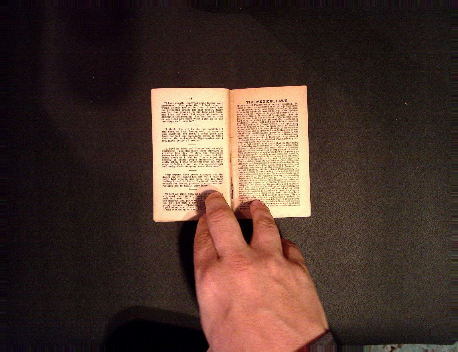 Pocket Note Book Physical Development Dr S. Decker Treible c1910 Medical Guide