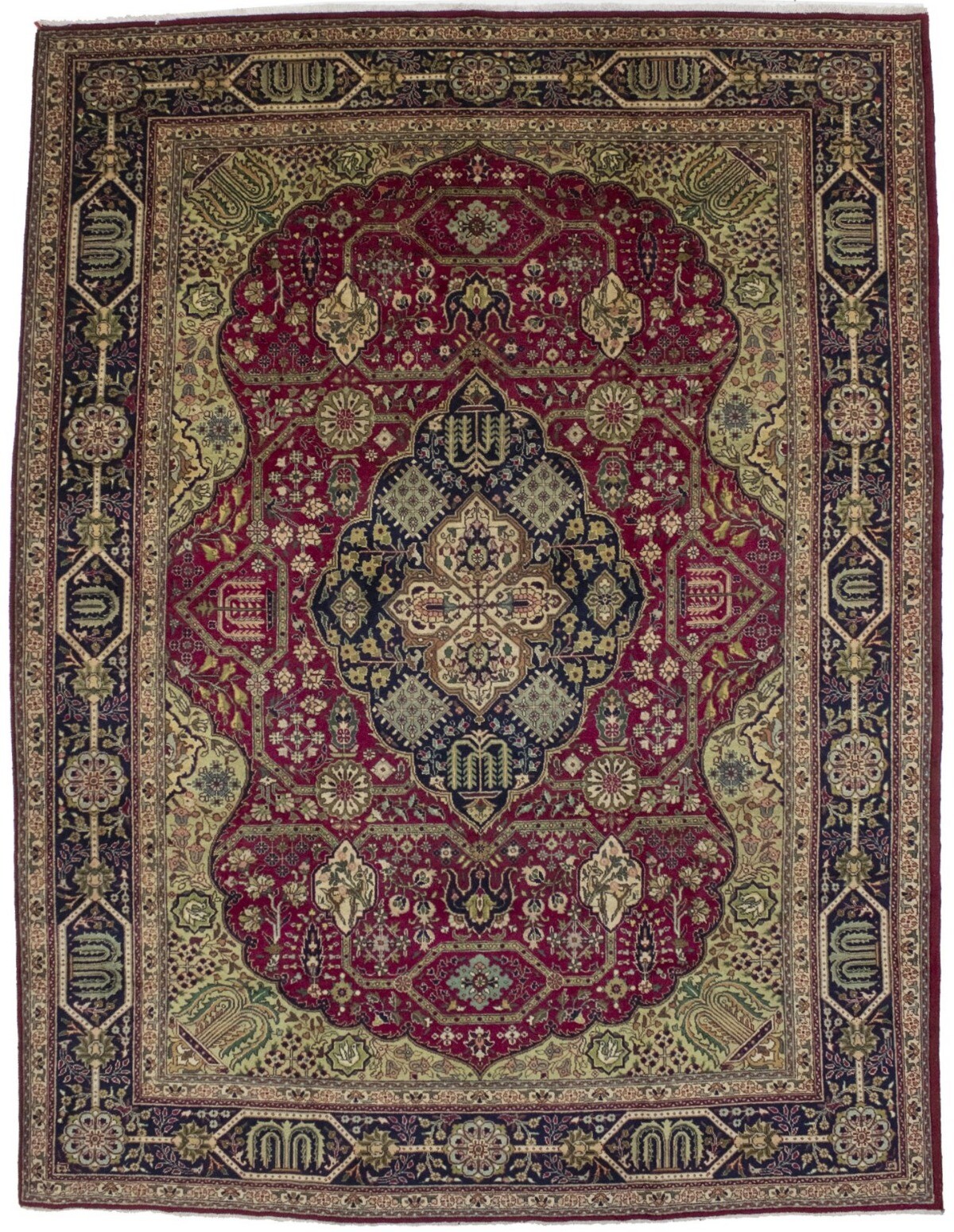 Handmade Rare Vintage Oriental Rug Floral & Animal Design Home Décor 10X13 ft