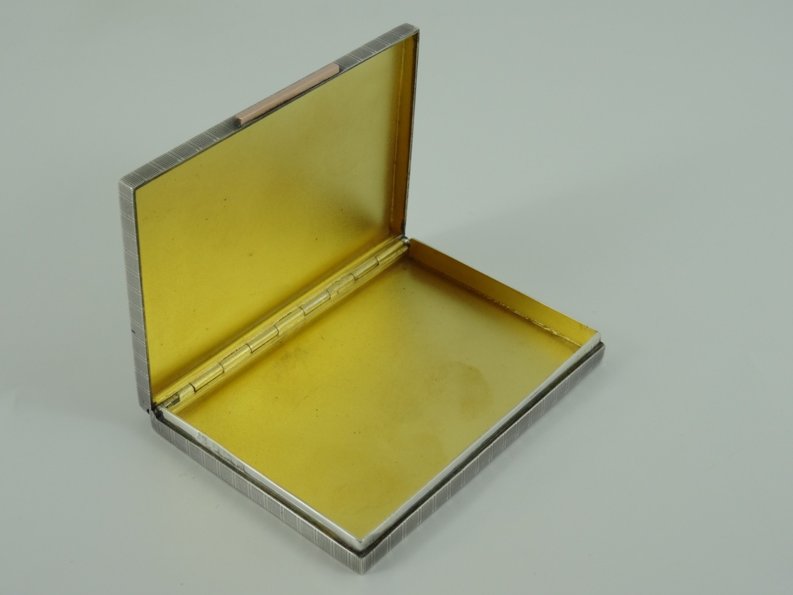 SOLID STERLING SILVER SPLENDID GEORGE VI CIGARETTE CASE BIRMINGHAM 1938 113G