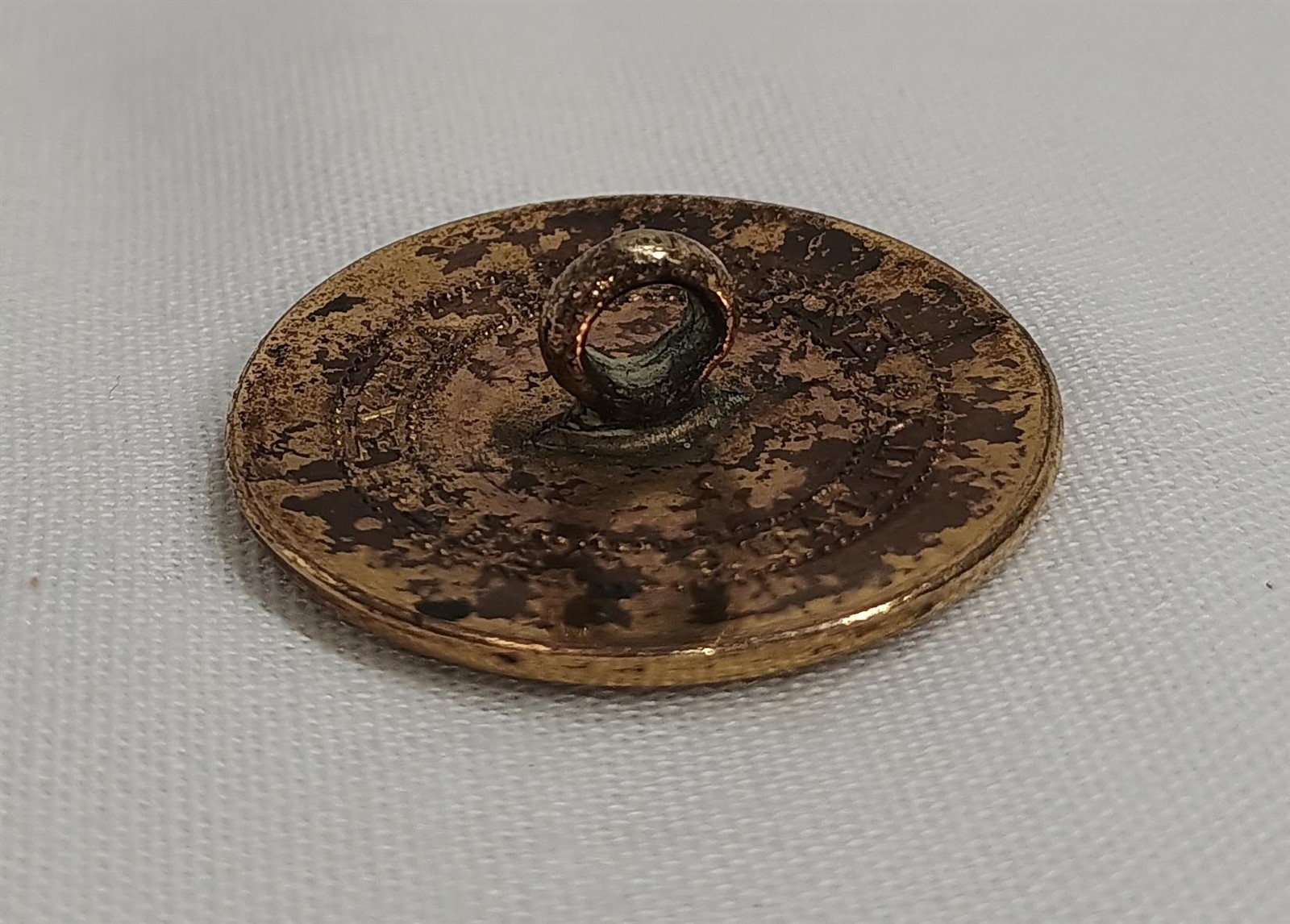 Antique Livery Uniform Button Rooster Dragon Family Crest Vintage