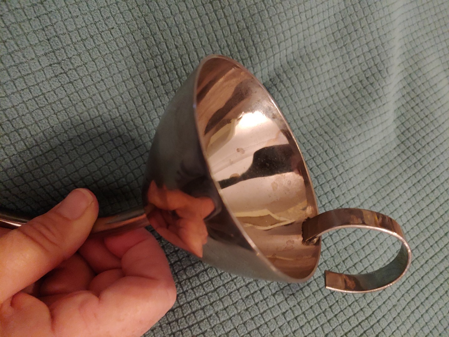 Vintage Silver Plated Classic Curved Wine Funnel 8 Inches