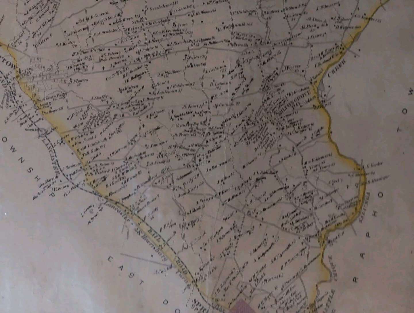 Antique Map Mount Joy Lancaster County Atlas Map 1875 13″ X 16.5″ Pennsylvania