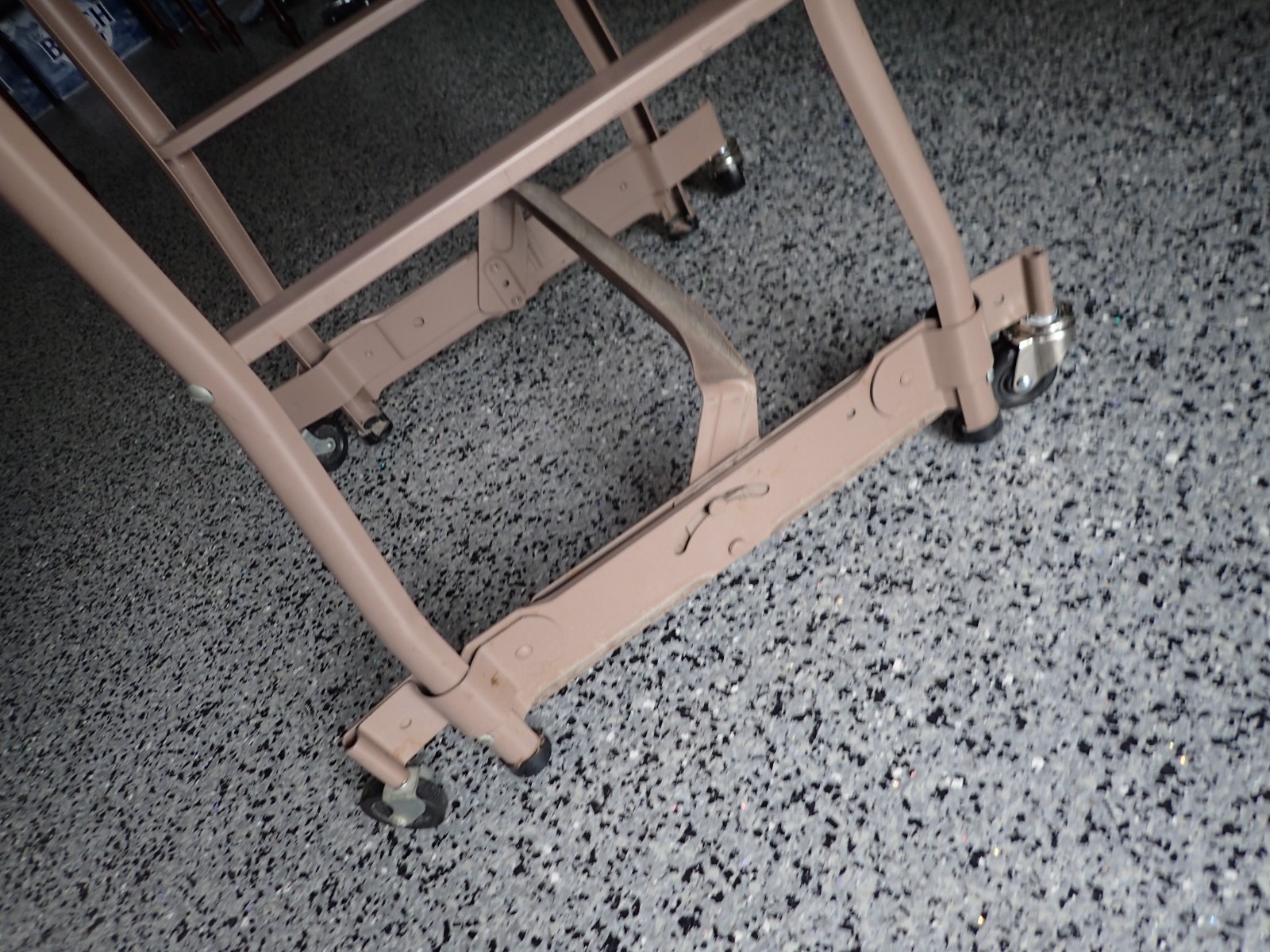 Vintage H-O-N TYPEWRITER TABLE Drop Leaf Metal Rolling Stand Muscatine Iowa