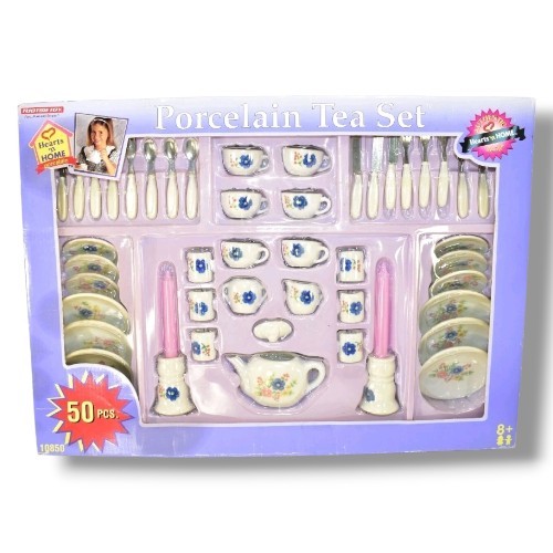 VINTAGE 1999 TOOTSIE TOYS PORCELAIN 50 PIECES TEA SET