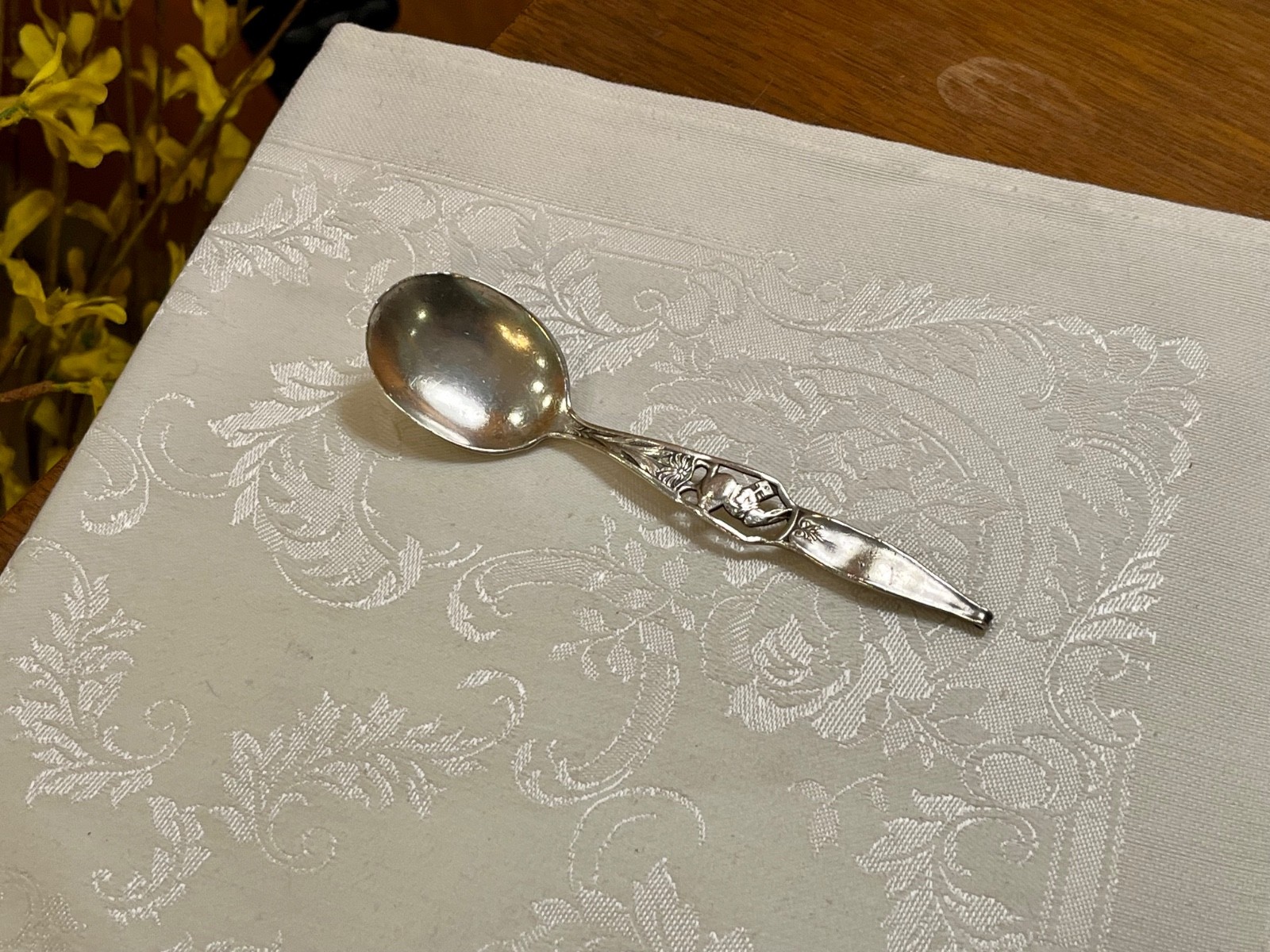 Antique Webster Sterling Silver Peter Rabbit Spoon Circa 1900s – Damaged Handle