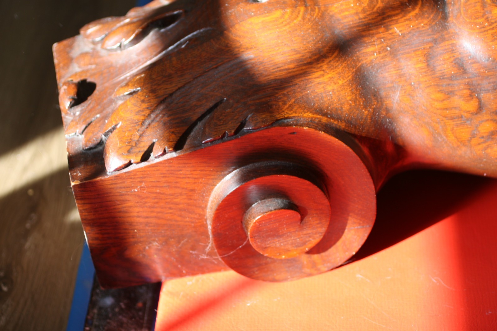 Antique Wood American Carved Oak Figural Parts