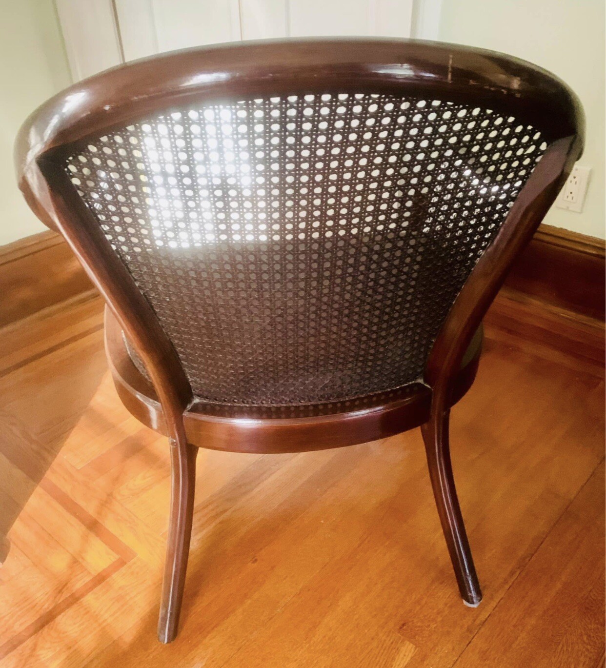 Set Of 2 Antique/Vintage Island Coastal Rattan Walnut Chairs