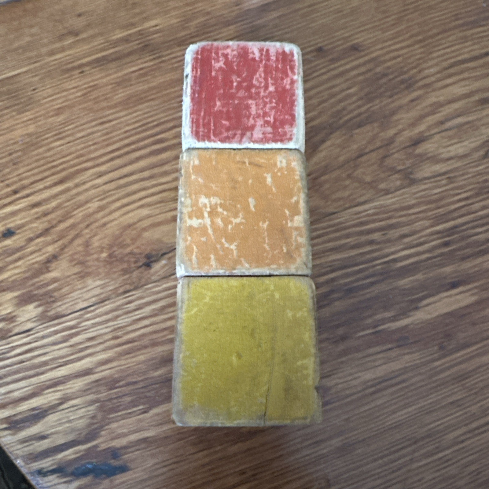 Lot Of 3 Vtg Antique Children Wooden Toy Blocks 1920s Clown Stack Folk Art RARE!