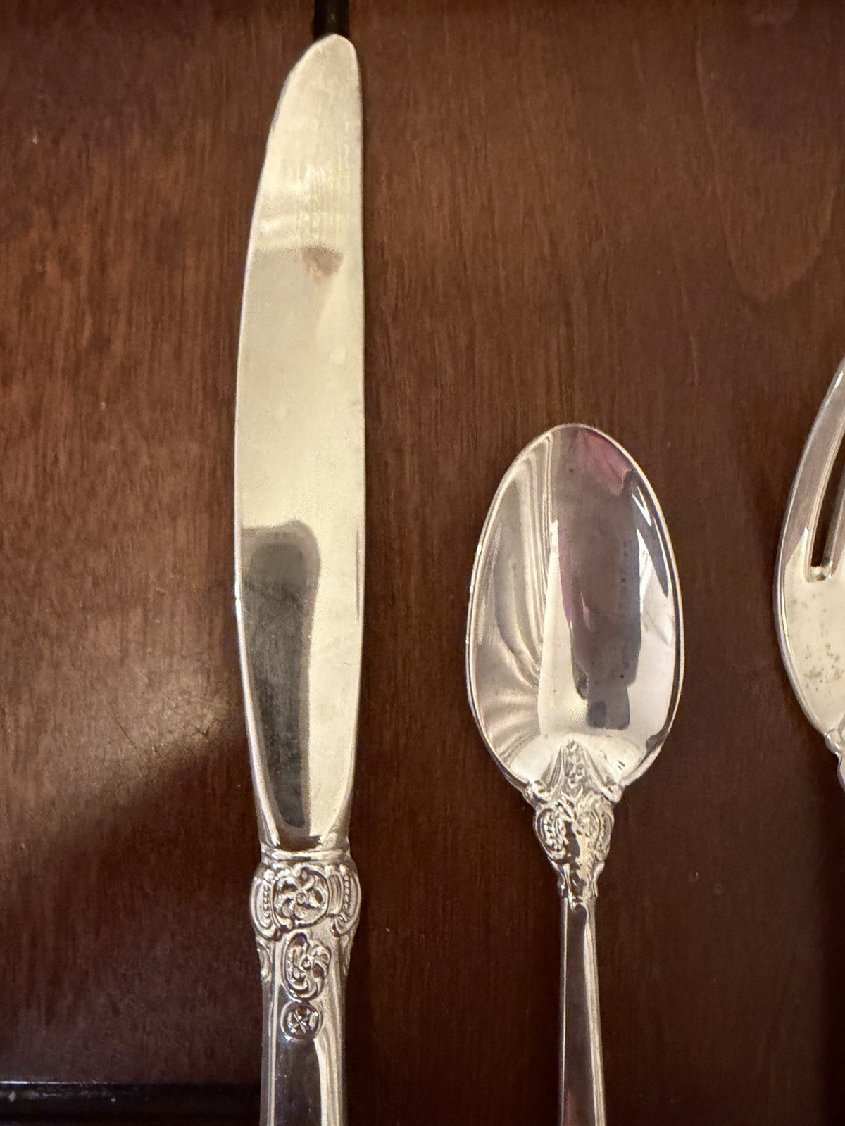 Godinger Baroque Silverware 5 Piece Set Silverplate
